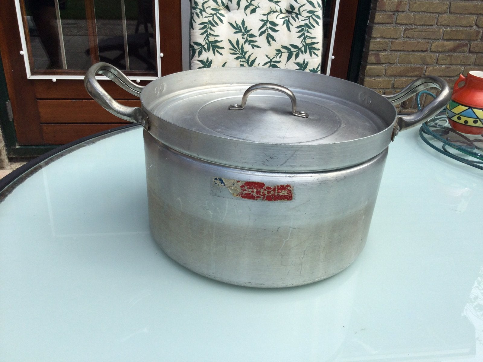 Aluminium pan ca. 10 liter, Ophalen, Zo goed als nieuw, Aluminium, Kookpan of Snelkookpan