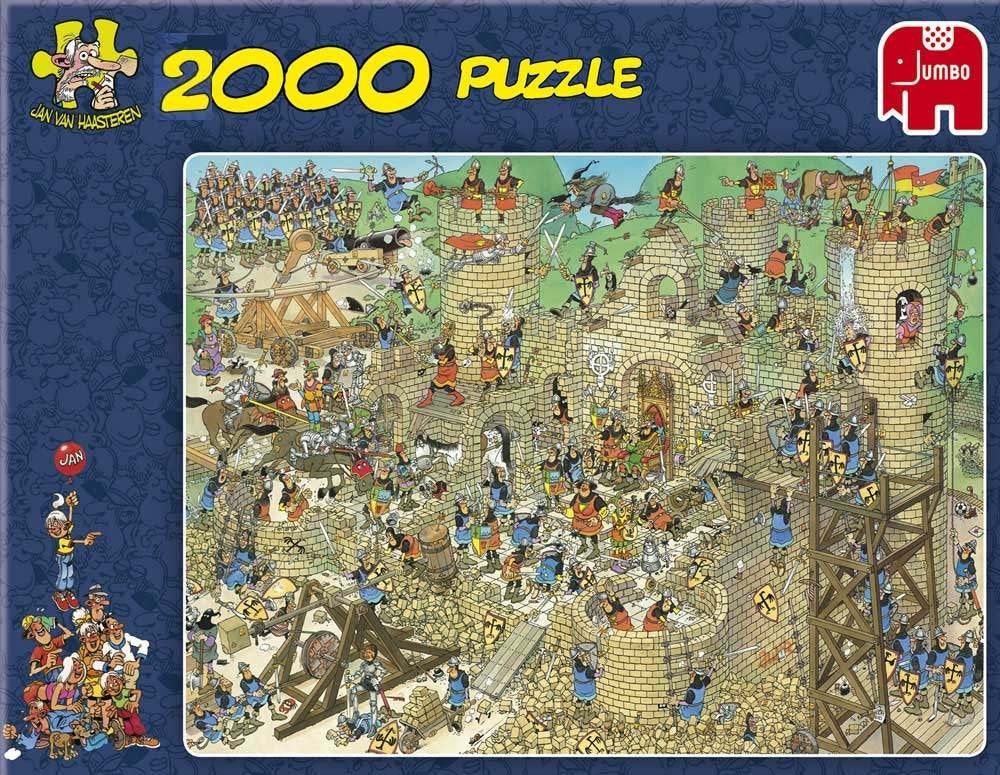 puzzel van haasteren - castle conflict - 2000 - compleet, Ophalen of Verzenden, Meer dan 1500 stukjes, Zo goed als nieuw, Legpuzzel