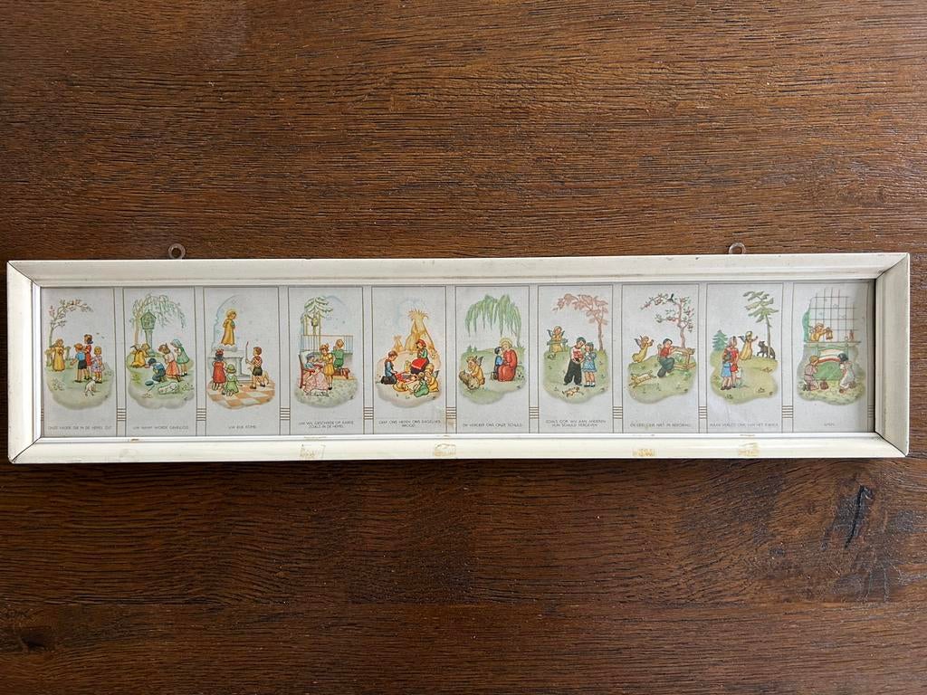 Schilderijtje van vroeger met gebed, Ophalen of Verzenden, Huis en Inrichting