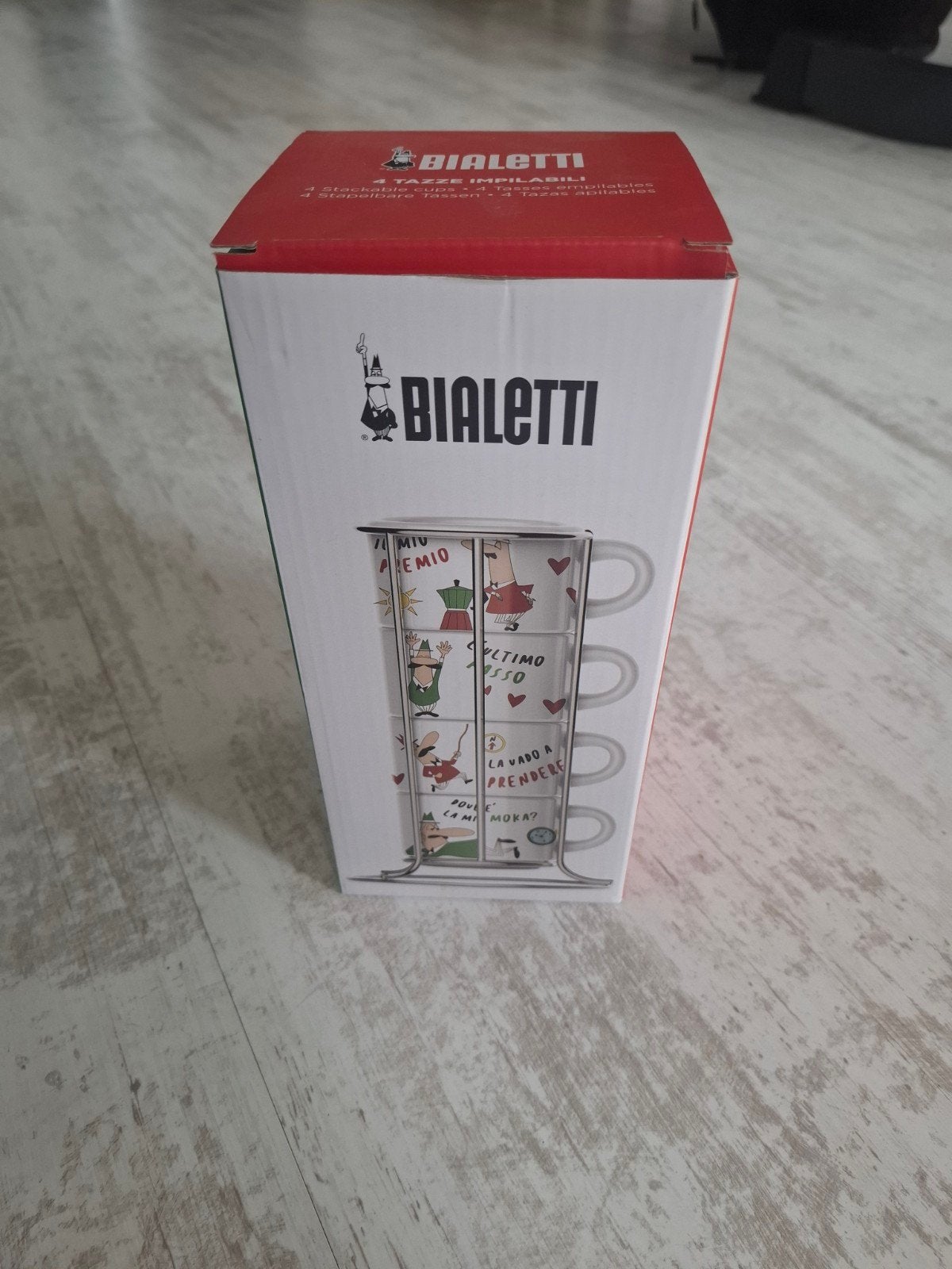 Bialetti koffie kopjes in rek, Overige materialen, Nieuw, Ophalen of Verzenden, Overige stijlen