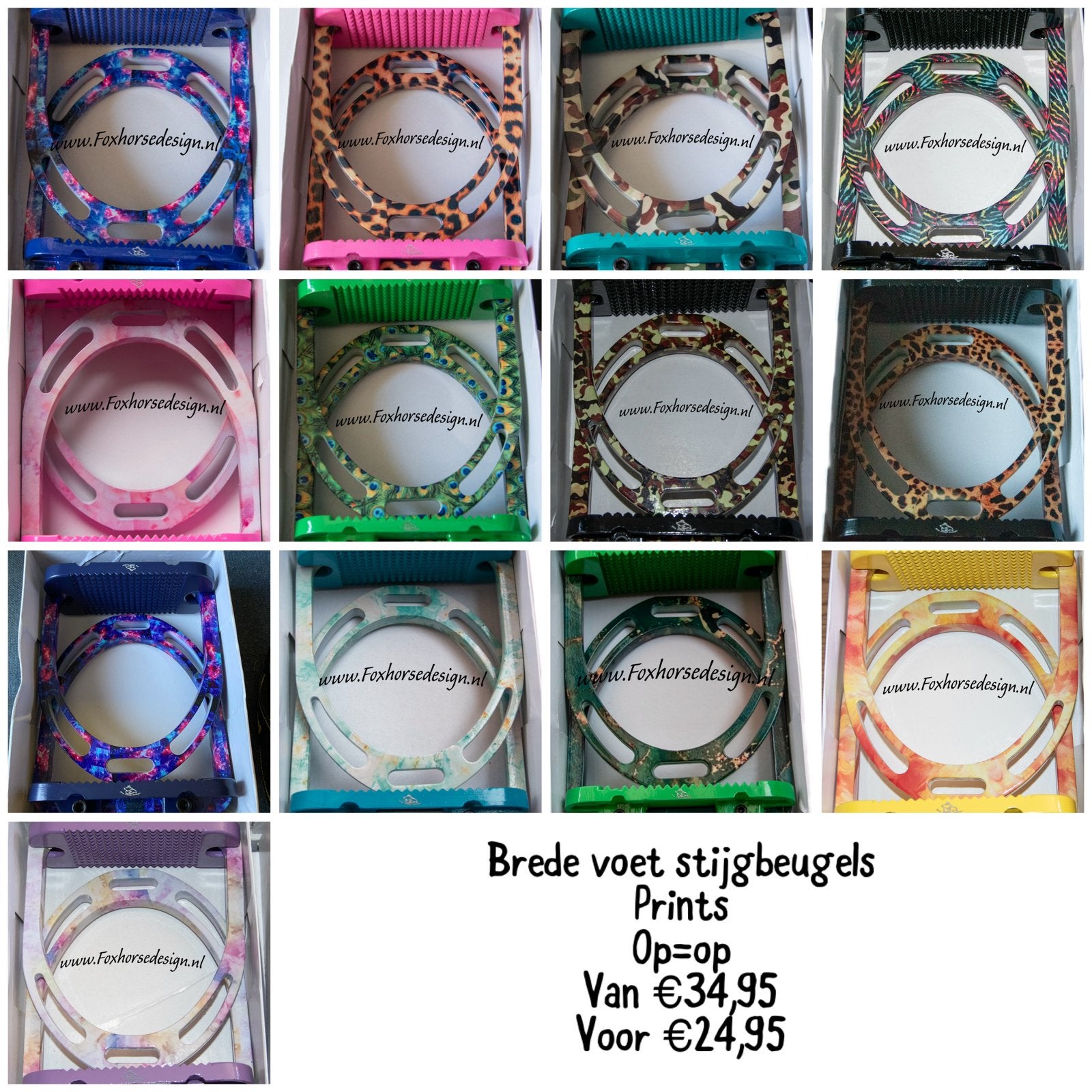 Sale! Lichtgewicht aluminium stijgbeugels met print, Ophalen of Verzenden, Nieuw, Stijgbeugels