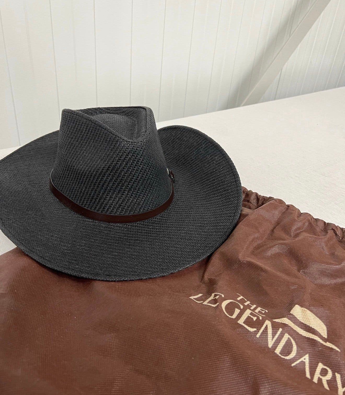 The Legendary Hat Zwart zwarte hoed 57 luxe cowboy western, P, Hoed, P, P