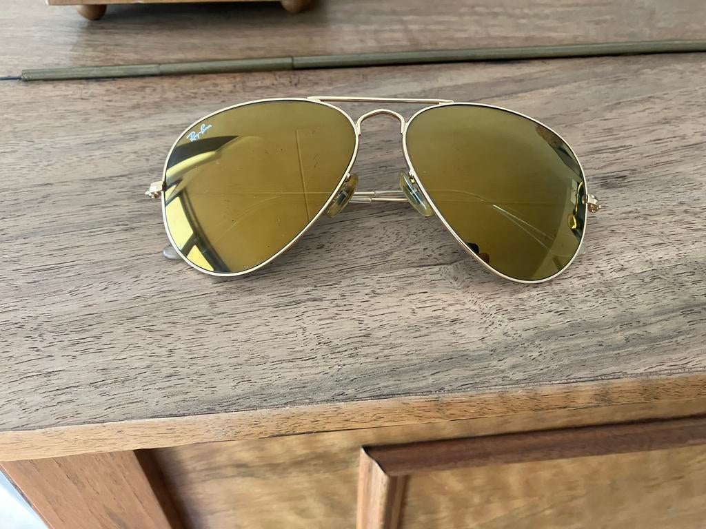Ray-Ban 3025 Aviator Large Metal, Sieraden, Tassen en Uiterlijk, Zonnebrillen en Brillen | Dames, Zo goed als nieuw, Zonnebril