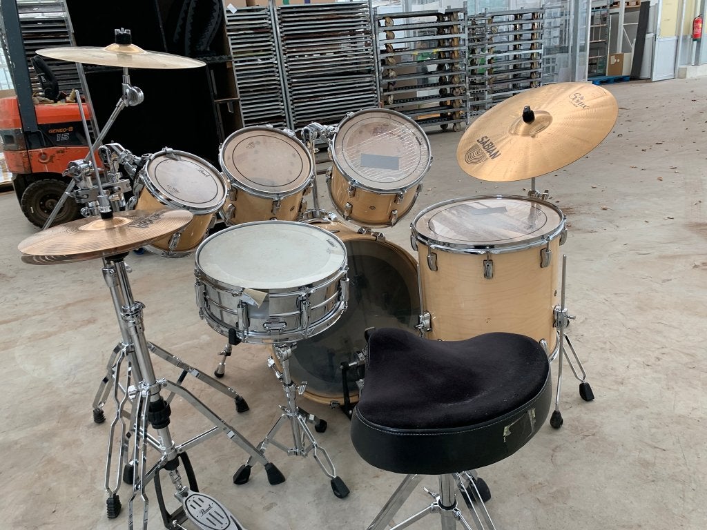 Pearl akoestisch drumstel + kist!, Ophalen, Gebruikt, Pearl
