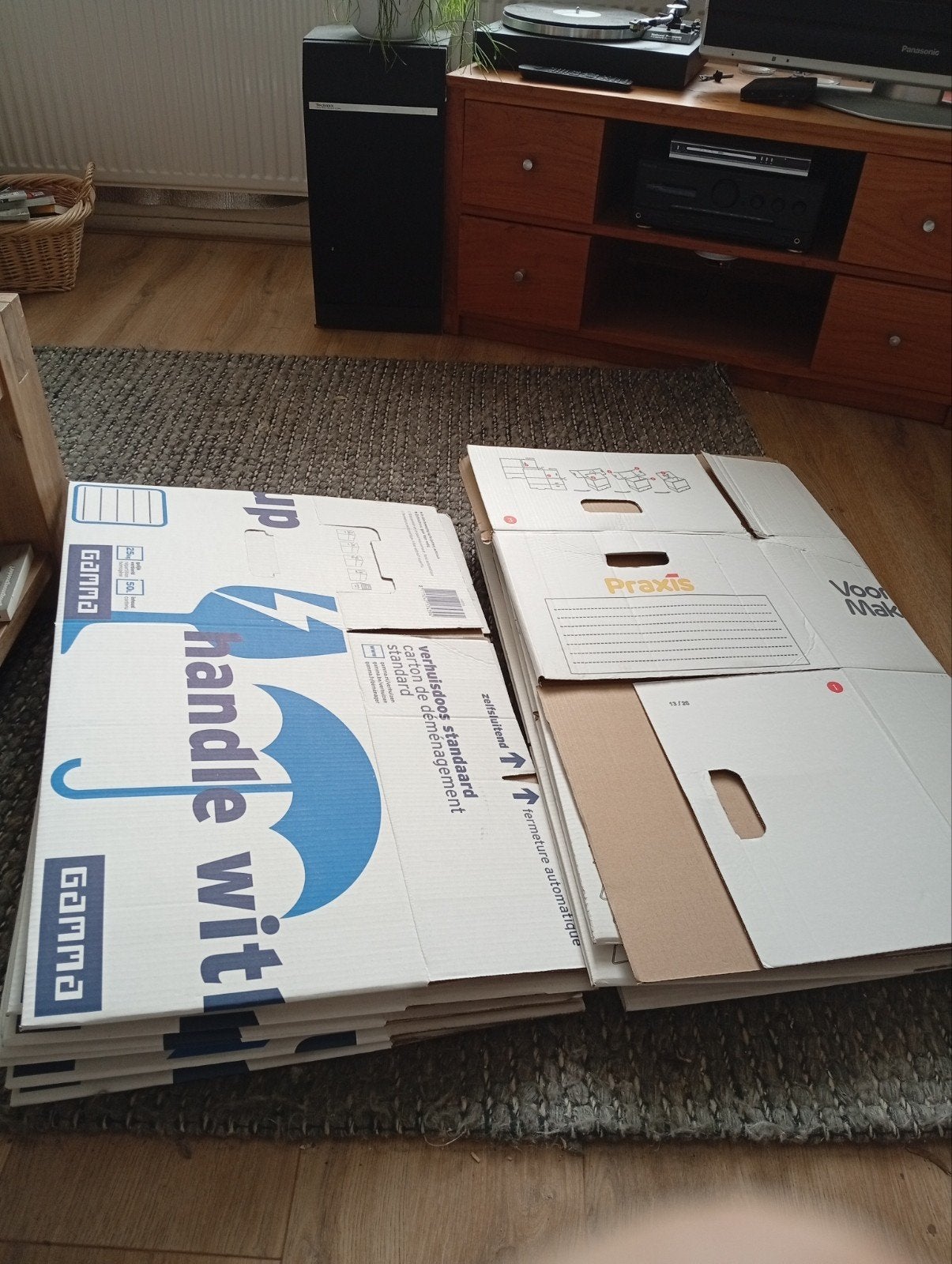 Verhuisdozen 12x stevige kwaliteit 1x gebru9kt, Ophalen, Doos, Minder dan 50 cm, Zo goed als nieuw