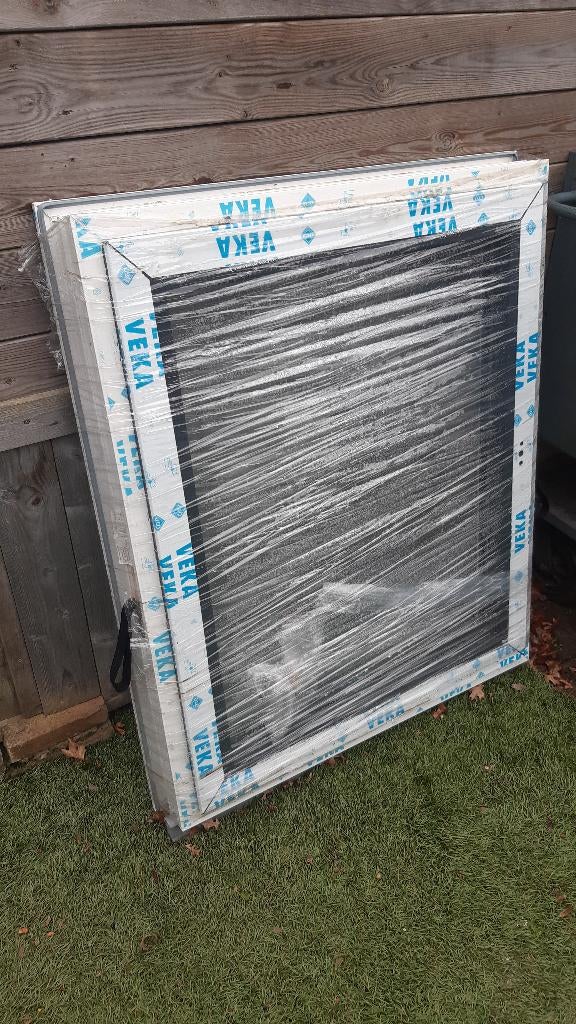 Veka softline 82 Retro 5 gr. kunststof draai kiepraam NIEUW, Kunststof, Raamkozijn, Nieuw, Inclusief glas