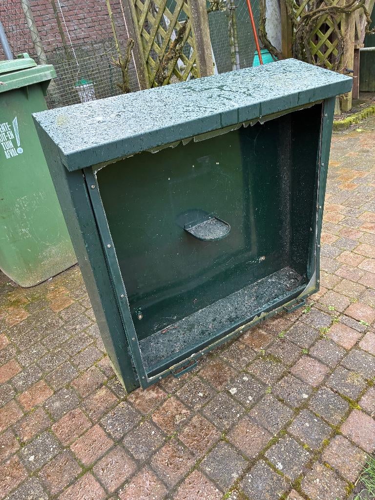 Buurtkast RVS, Huis en Inrichting, Ophalen, Gebruikt, 50 tot 100 cm, Glas