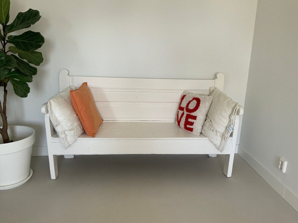 Brocante houten Spaanse bank, Ophalen