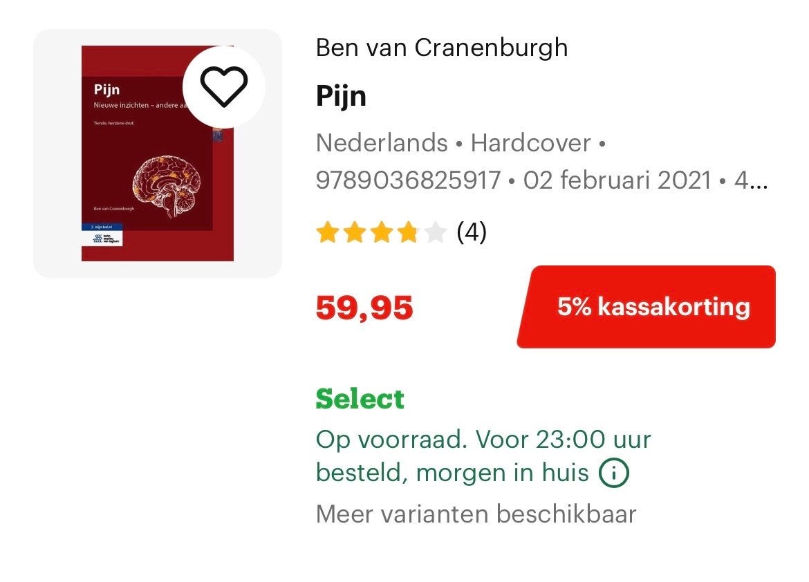 Pijn, Neurowetenschappen, Dynamiek, Neuropsychologie boeken, Ophalen of Verzenden, Zo goed als nieuw, Geesteswetenschap