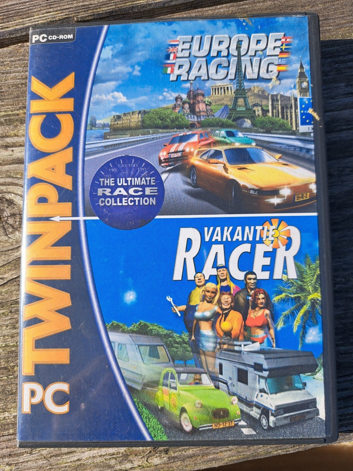 PC CD-ROM Twinpack: Europe Racing & Vakantie Racer, Ophalen, Gebruikt, 1 speler, Racen en Vliegen