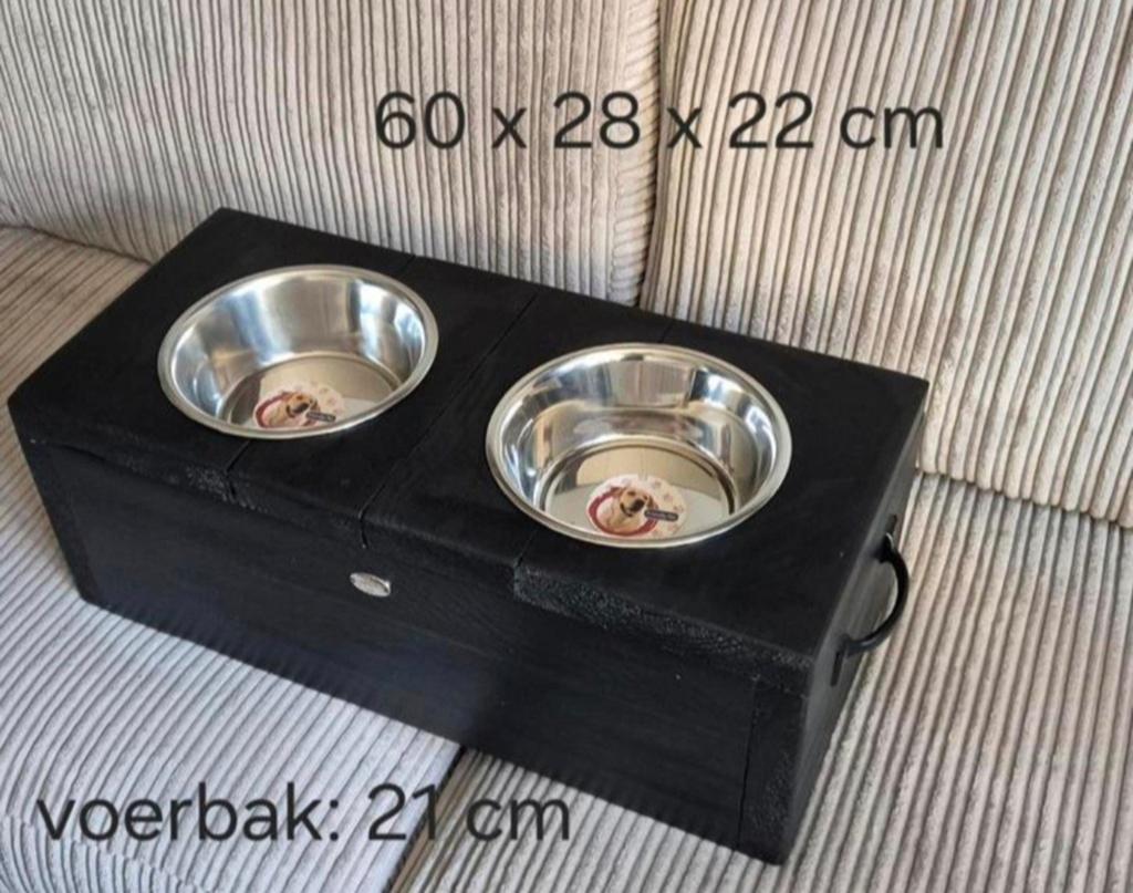 2x Nieuwe handmade voer-drinkbak hond, Dieren en Toebehoren, Ophalen of Verzenden, Nieuw