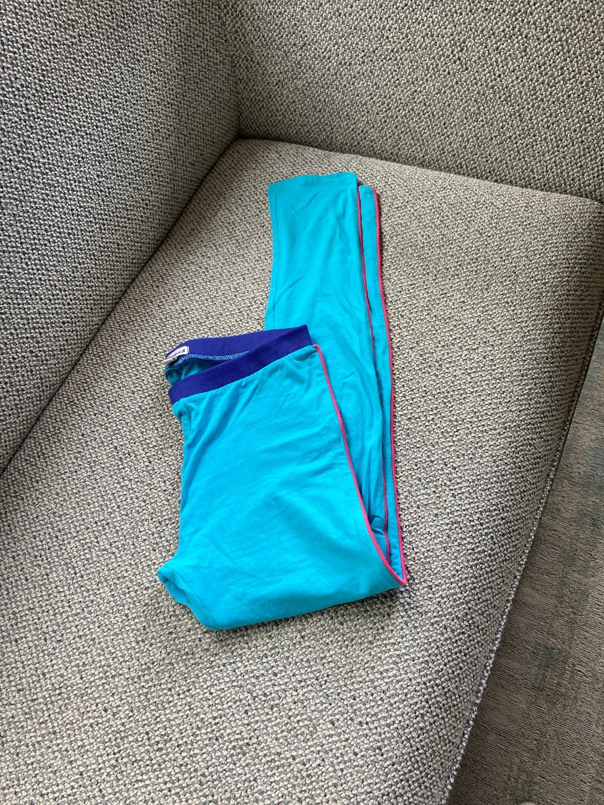 Persival 164/170 Turquoise legging met paarse tailleband, Ophalen of Verzenden, Gebruikt, Meisje, Broek