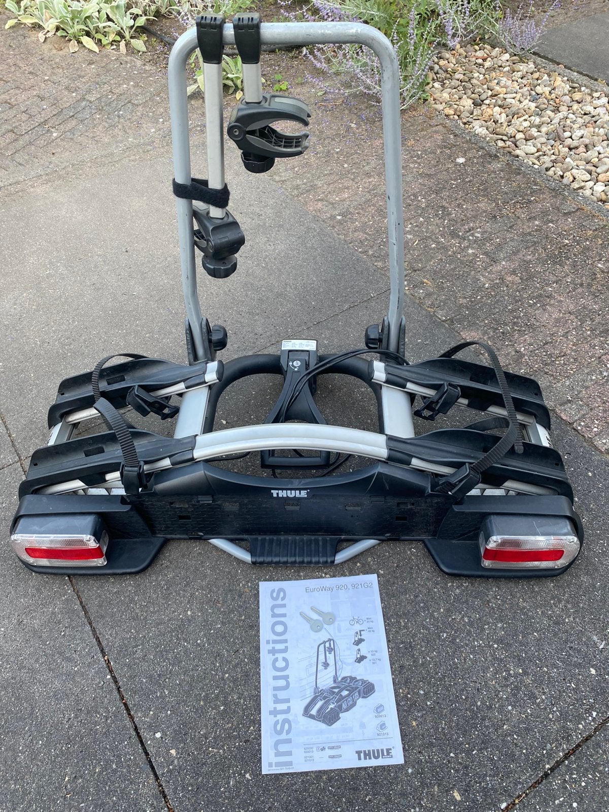 Fietsendrager Thule Euroway 921 G2, Auto diversen, Fietsendragers, Ophalen, Zo goed als nieuw, Trekhaakdrager