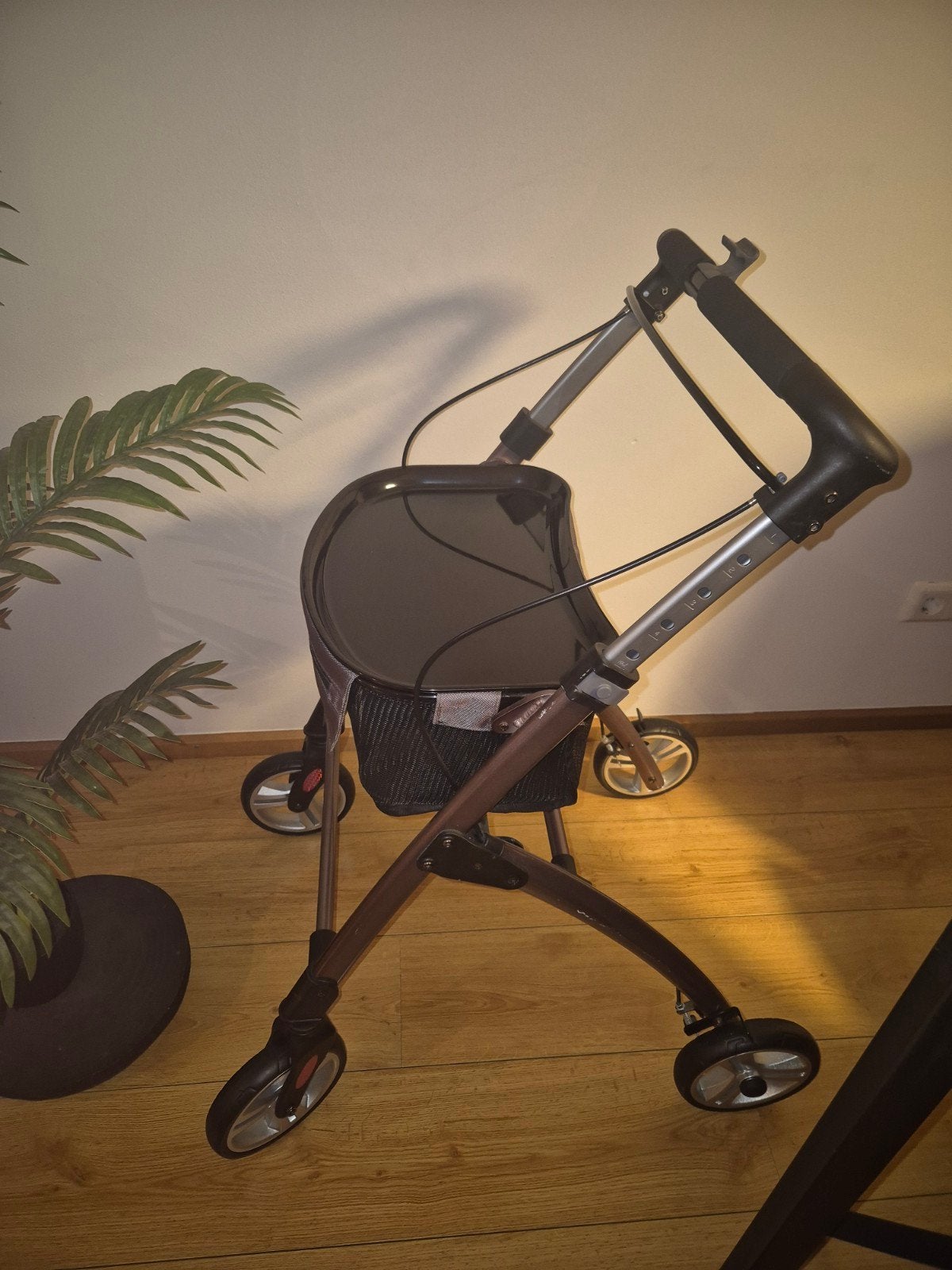 rollator met dienblad en mandje, Diversen, Ophalen, Opvouwbaar, Zo goed als nieuw
