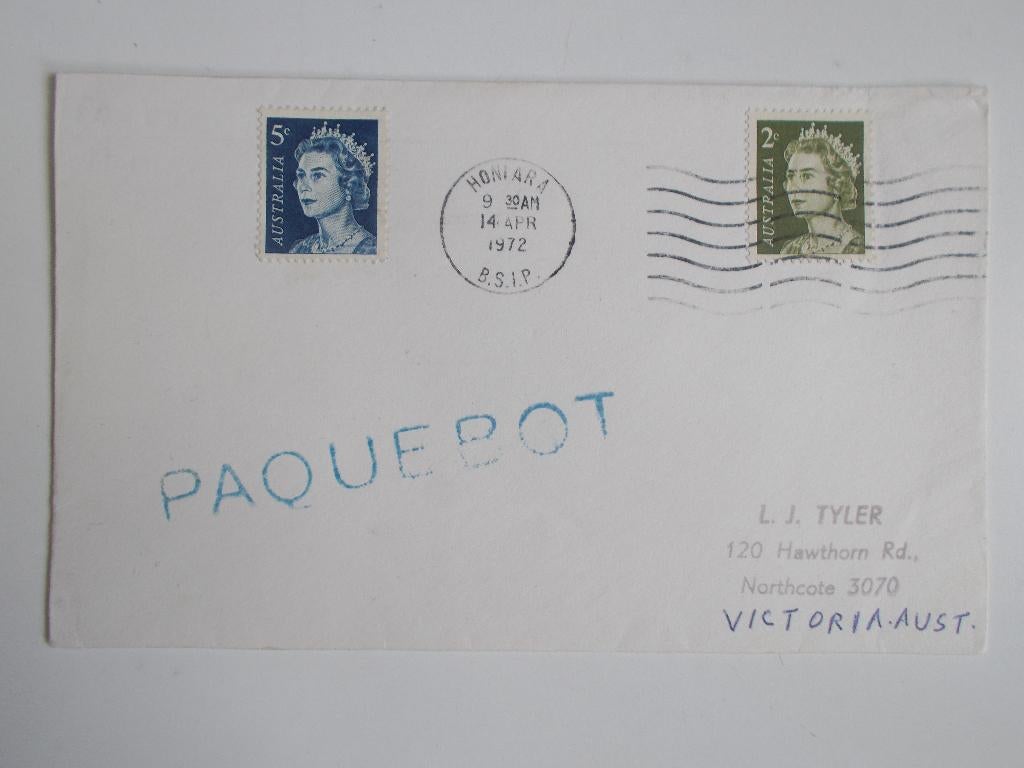 Australië, PAQUEBOT-Envelop Uit Honiara (Solomons Eil.) 1972, Postzegels en Munten, Brieven en Enveloppen | Buitenland, Ophalen