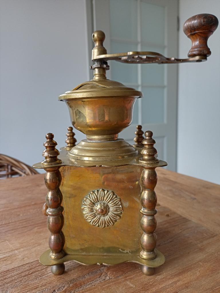 mooie koperen/messing koffiemolen, Ophalen of Verzenden