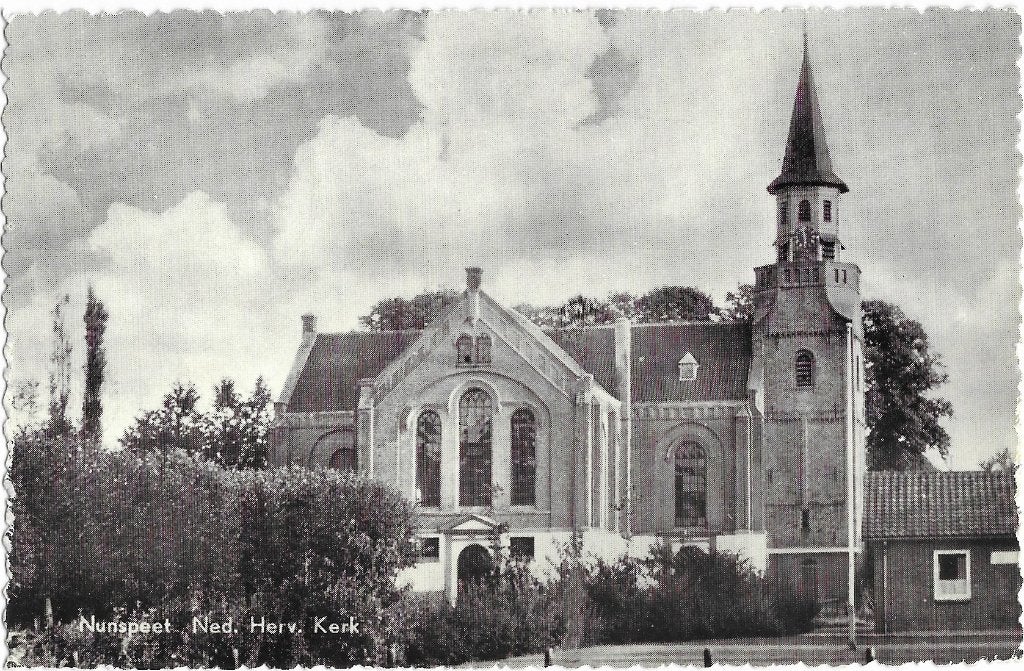 Nunspeet, Ned. Herv. kerk, klok, toren, Verzenden, 1960 tot 1980, Gelopen, Gelderland