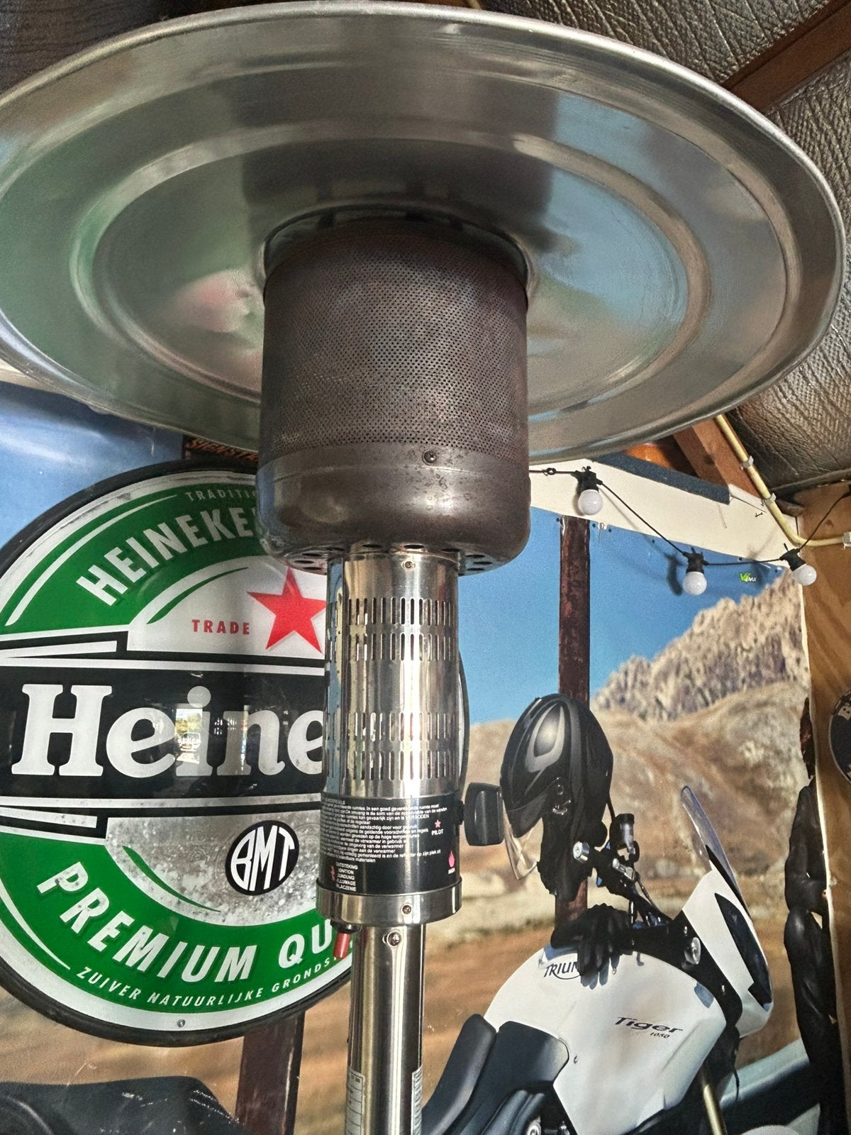 terrasverwarmer zonder gasfles, Ophalen, Gebruikt, Gas, Vloer