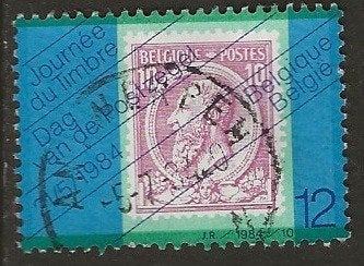 Belgie 34, zegel op zegel, Verzenden, Gestempeld