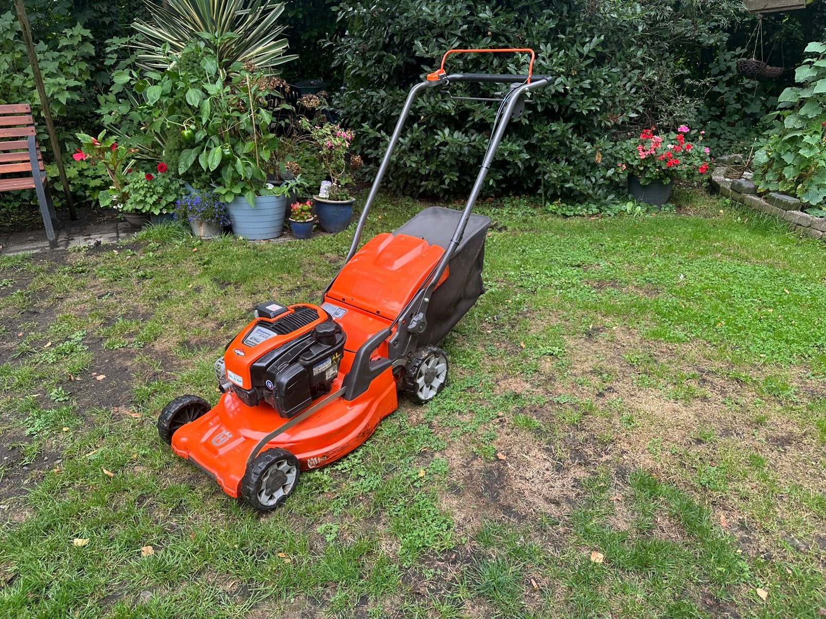 Zeer nette Husqvarna LC347VI benzine grasmaaier – instart, Cirkelmaaier, Versnellingen, Ophalen of Verzenden, Zo goed als nieuw