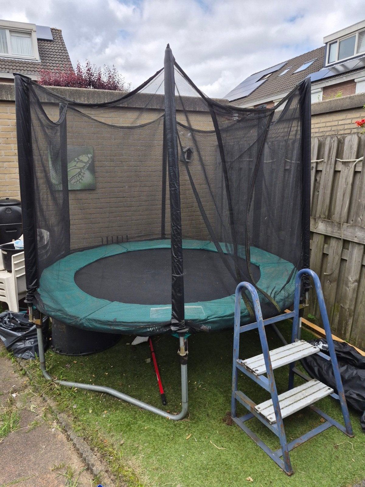 Magic Jump trampoline 2.44m met vangnet en winterdek, Ophalen, Gebruikt