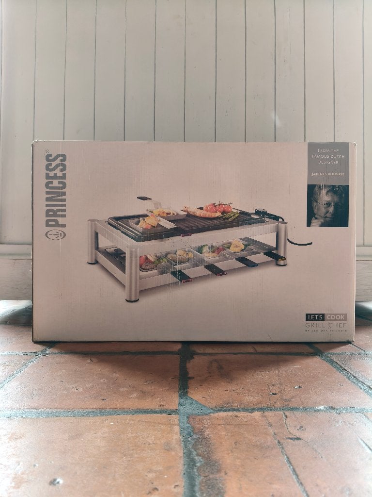 Princess Jan des Bouvrie Grill Chef gourmet raclette grill, Ophalen, Gebruikt, 4 t/m 7 personen