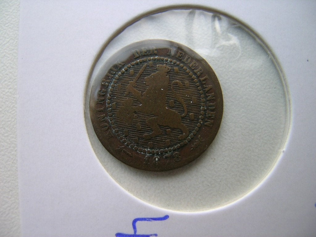 Cent 1878 (nr 4), Ophalen of Verzenden, Koning Willem III, 1 cent, Losse munt