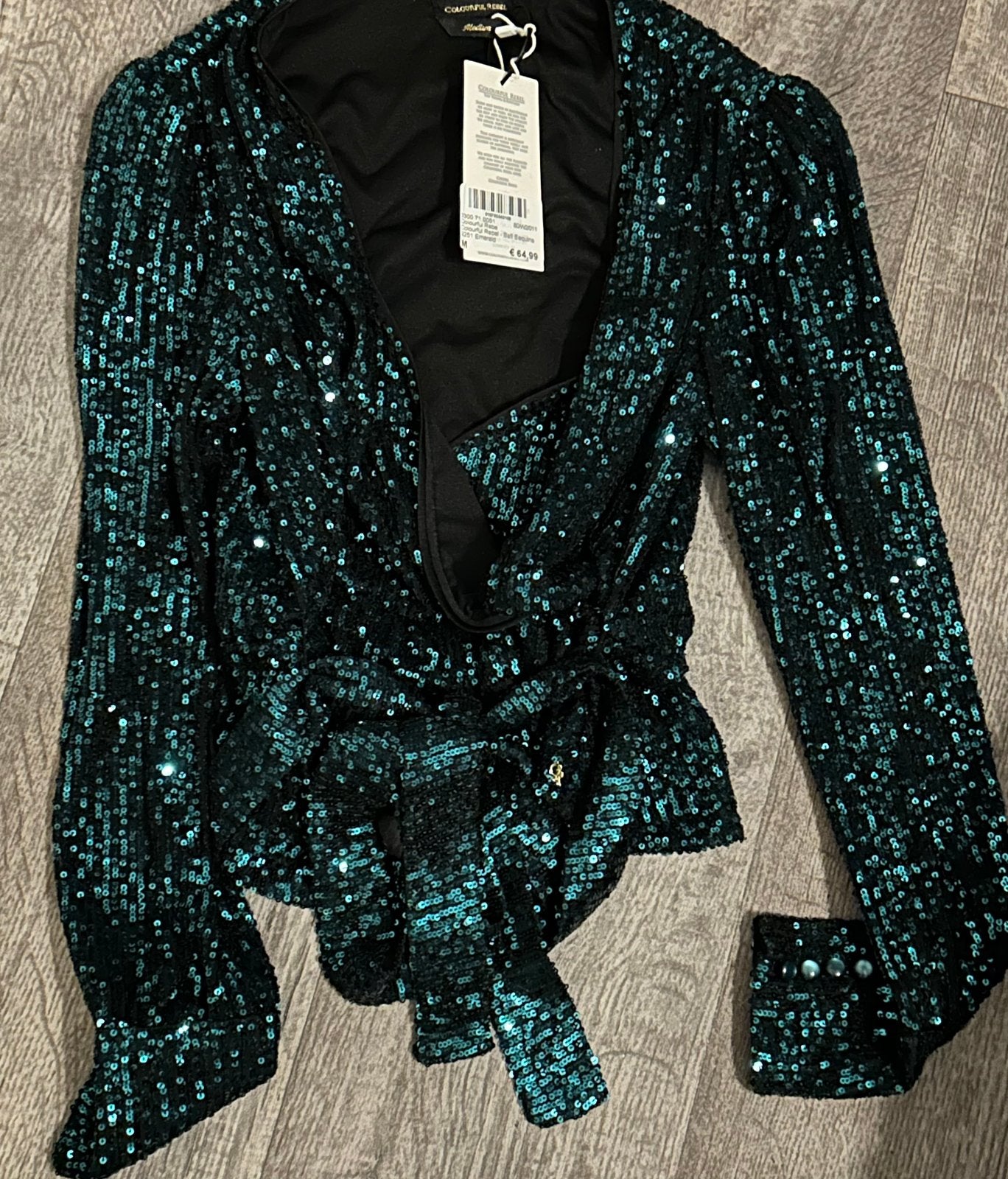Colourful Rebel Sequins Emerald truitje, maat M, Ophalen of Verzenden, Nieuw, Maat 38/40 (M), Lange mouw