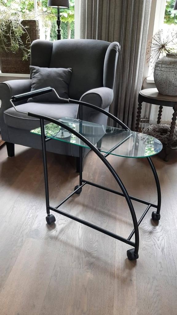 Serveerwagen / theewagen / trolley / bar cart vintage, Ophalen