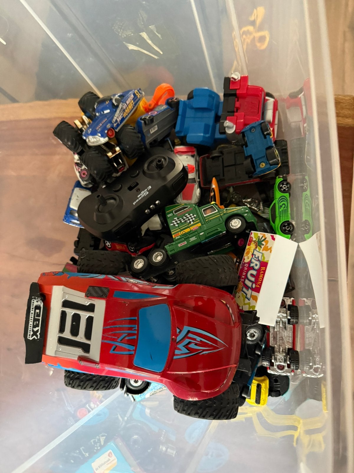 Bak met auto’s, Ophalen, Gebruikt