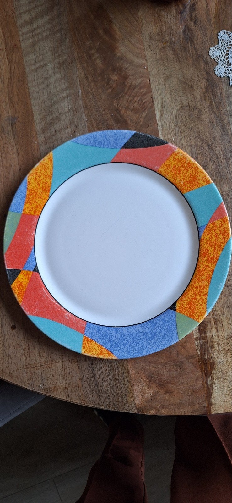 Arcopal Memphis schaal/bord - Vintage design, Overige merken, Vintage, Ophalen of Verzenden, Glas