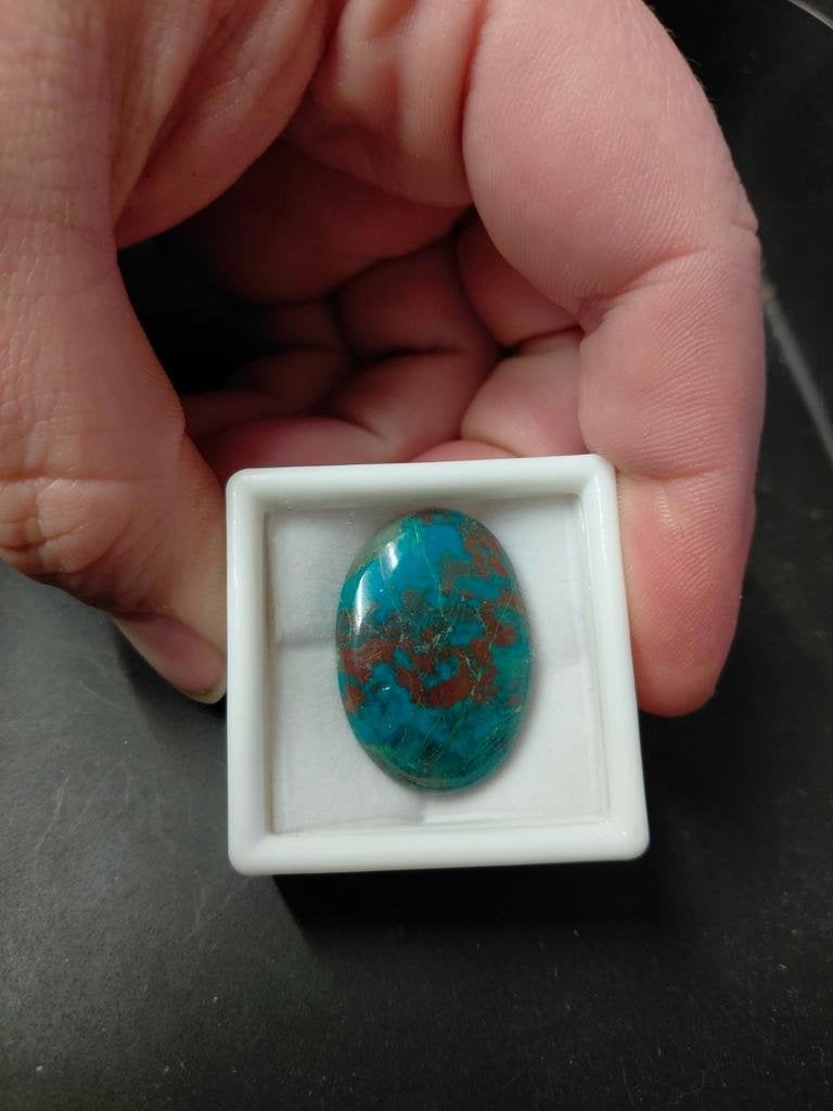 Prachtige hand geslepen chrysocolla cabochon, Sieraden, Tassen en Uiterlijk, Edelstenen, Ophalen of Verzenden, Nieuw