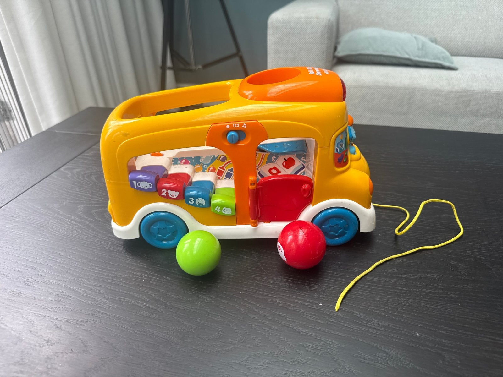 Vtech Rol en dol dierenbus - Batterijen nodig, 2 ballen miss, Ophalen, Gebruikt, Auto, Met geluid