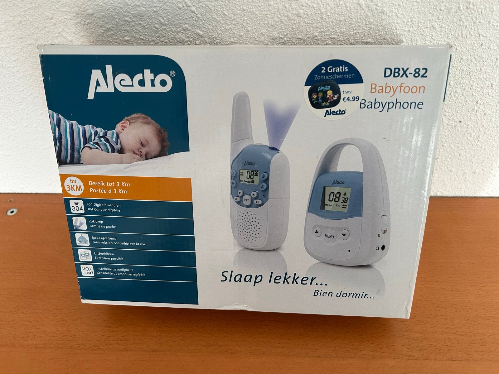 Alecto DBX-82 Babyfoon met groot bereik, Kinderen en Baby's, Babyfoons, Ophalen, Nieuw, 250 meter of meer, Digitaal
