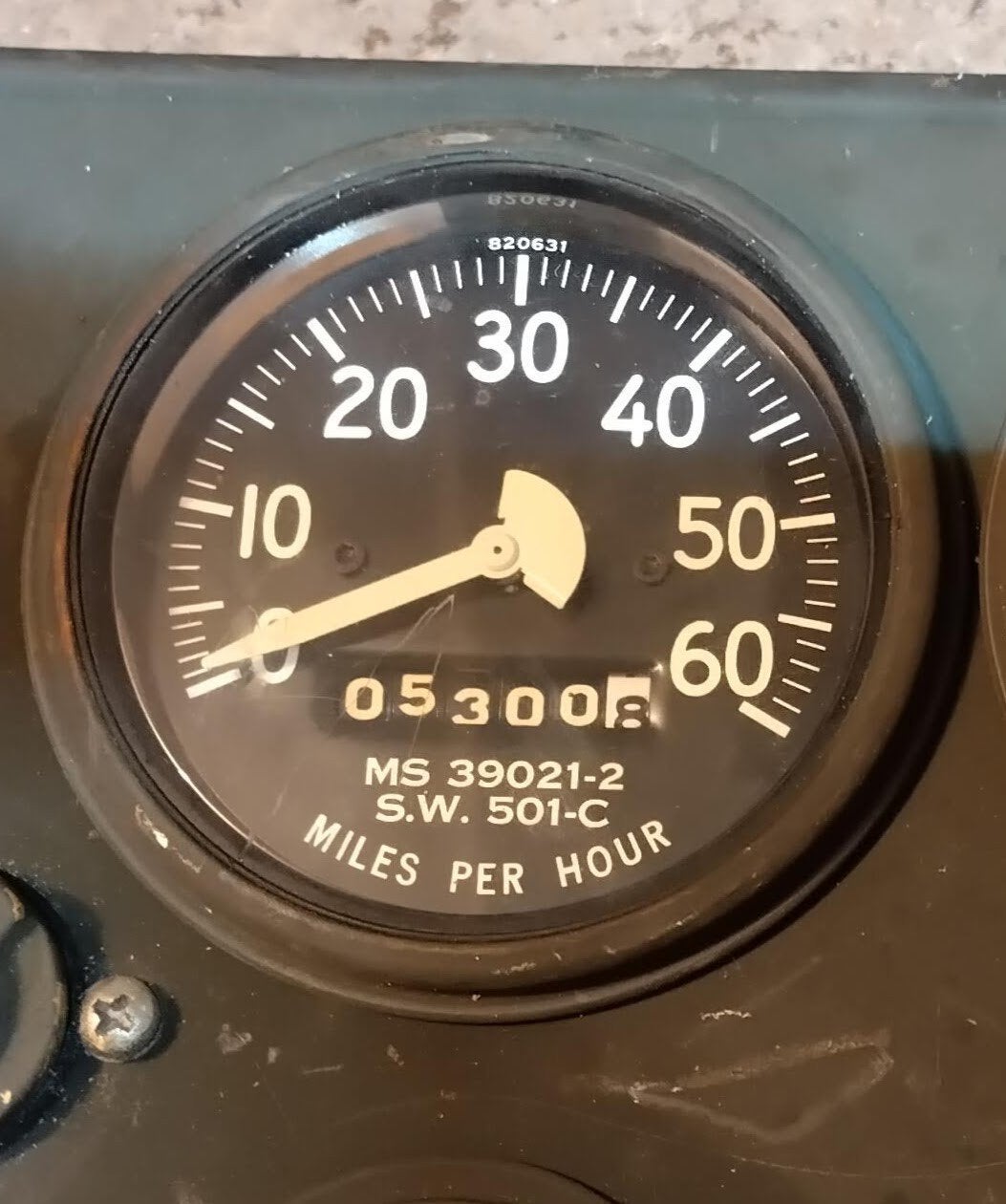 Stewart Warner 501-C Snelheidsmeter-mijlen military voertuig, Ophalen of Verzenden, Landmacht, Amerika, Overige typen