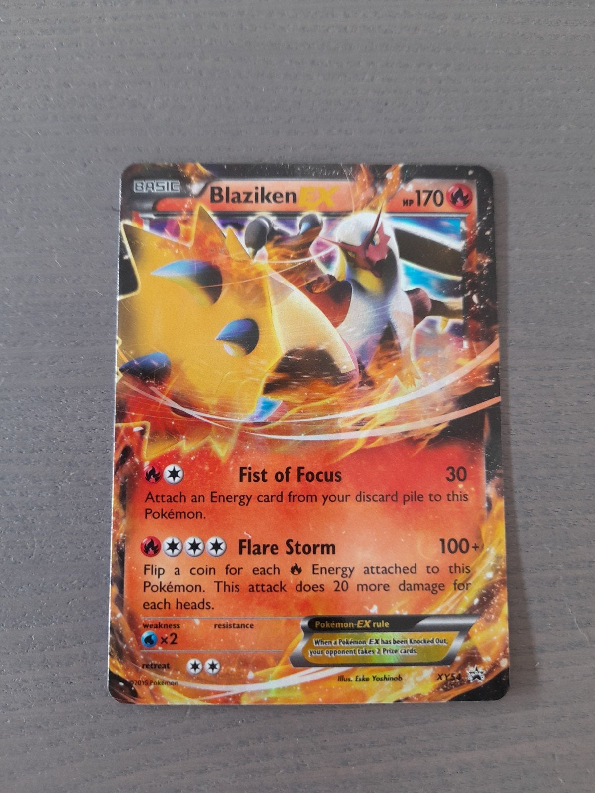 Promo xy54 blaziken ex, Ophalen of Verzenden, Gebruikt, Losse kaart, Foil