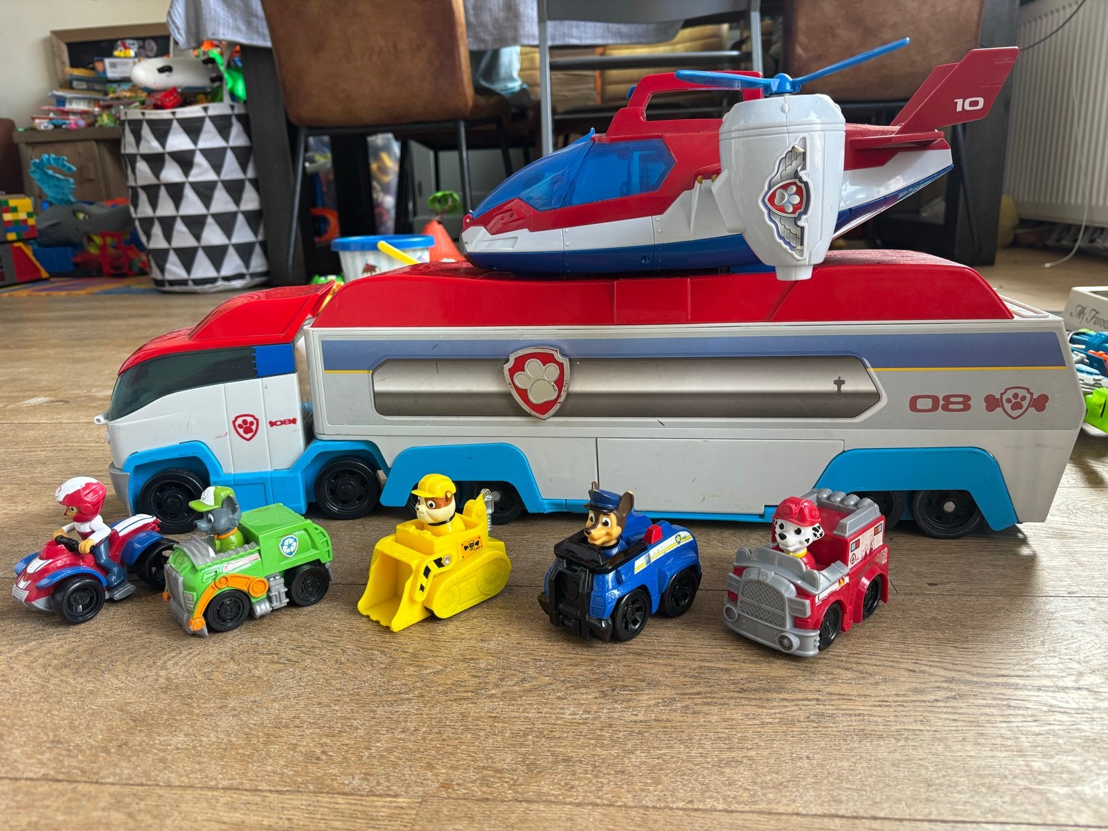 Paw Patrol Vrachtwagen, Luchtpatroller & Pups, Ophalen of Verzenden, Gebruikt