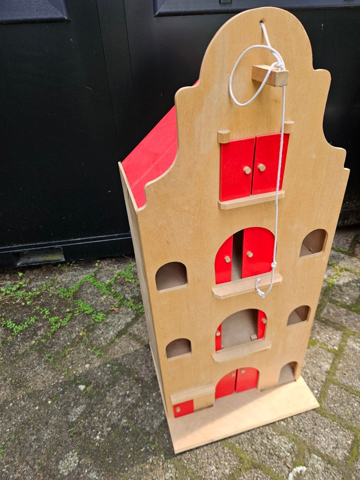 Playwood Houten Pakhuis / Grachtenpand - ca 90 cm hoog, Ophalen