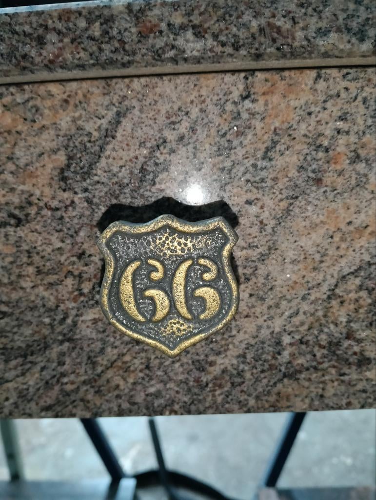 Vintage Route 66 Metalen Knop/Handvat., Ophalen of Verzenden