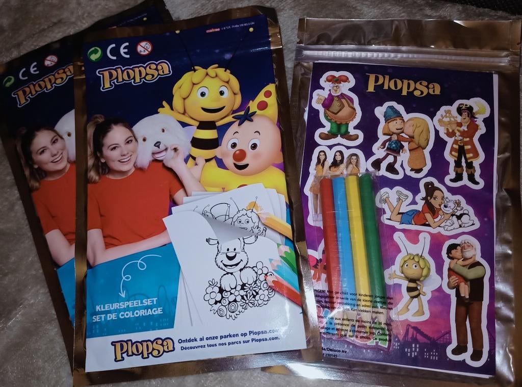 Plopsa kleurspeelset. Stickers, potloden, kleurplaten., Hobby en Vrije tijd, Stickers en Plaatjes, Ophalen of Verzenden, Nieuw