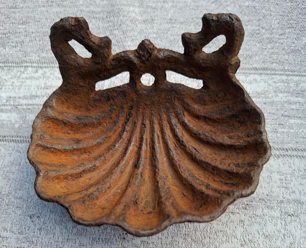 Franse metalen wandzeepbakje Vintage, Ophalen of Verzenden