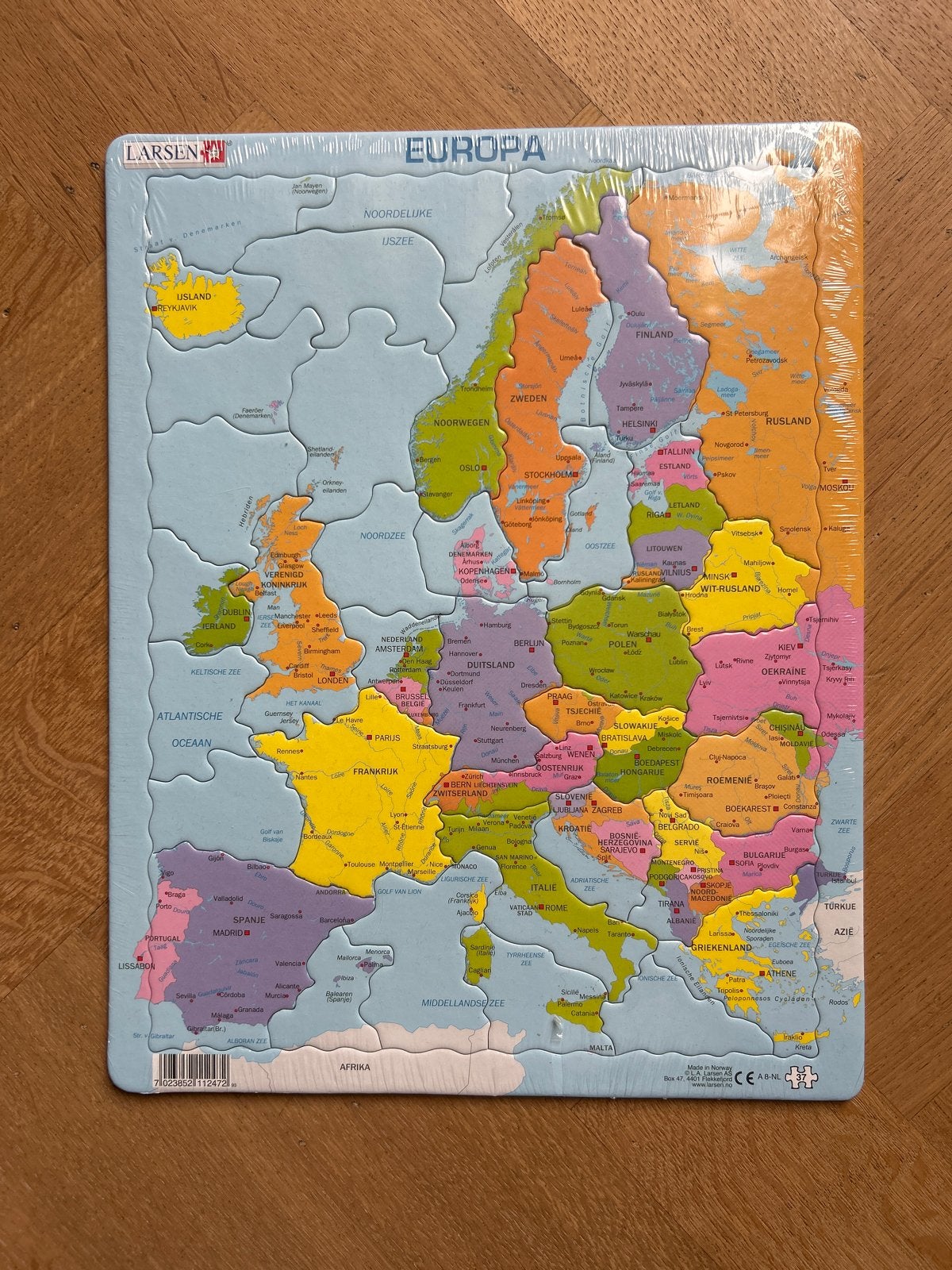 Larsen Europa Puzzel - Educatieve Kaartpuzzel, Ophalen of Verzenden, Nieuw, Puzzelen