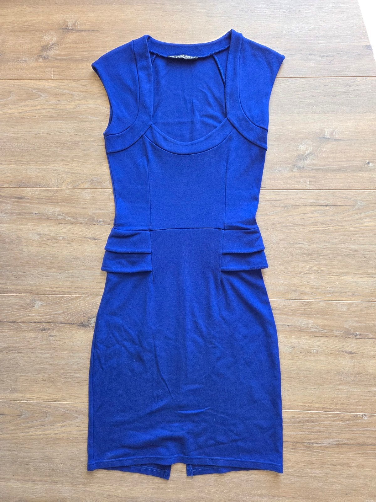 Juffrouw Jansen strakke jurk maat XS in goede staat, Blauw, Ophalen of Verzenden, Maat 34 (XS) of kleiner, Gedragen