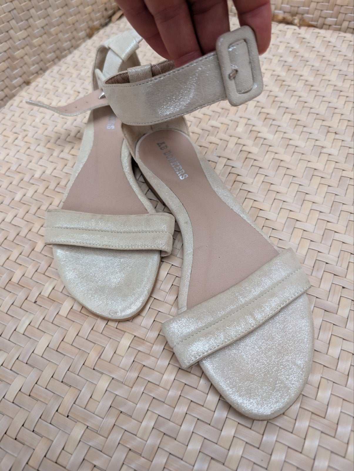 AB Donkers Sandalen 36 - Zo goed als nieuw, Ab donkers, Beige, Zo goed als nieuw, Sandalen of Muiltjes