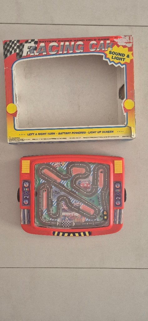 Vintage retro battery power hand held game racing car, Ophalen of Verzenden, Zo goed als nieuw