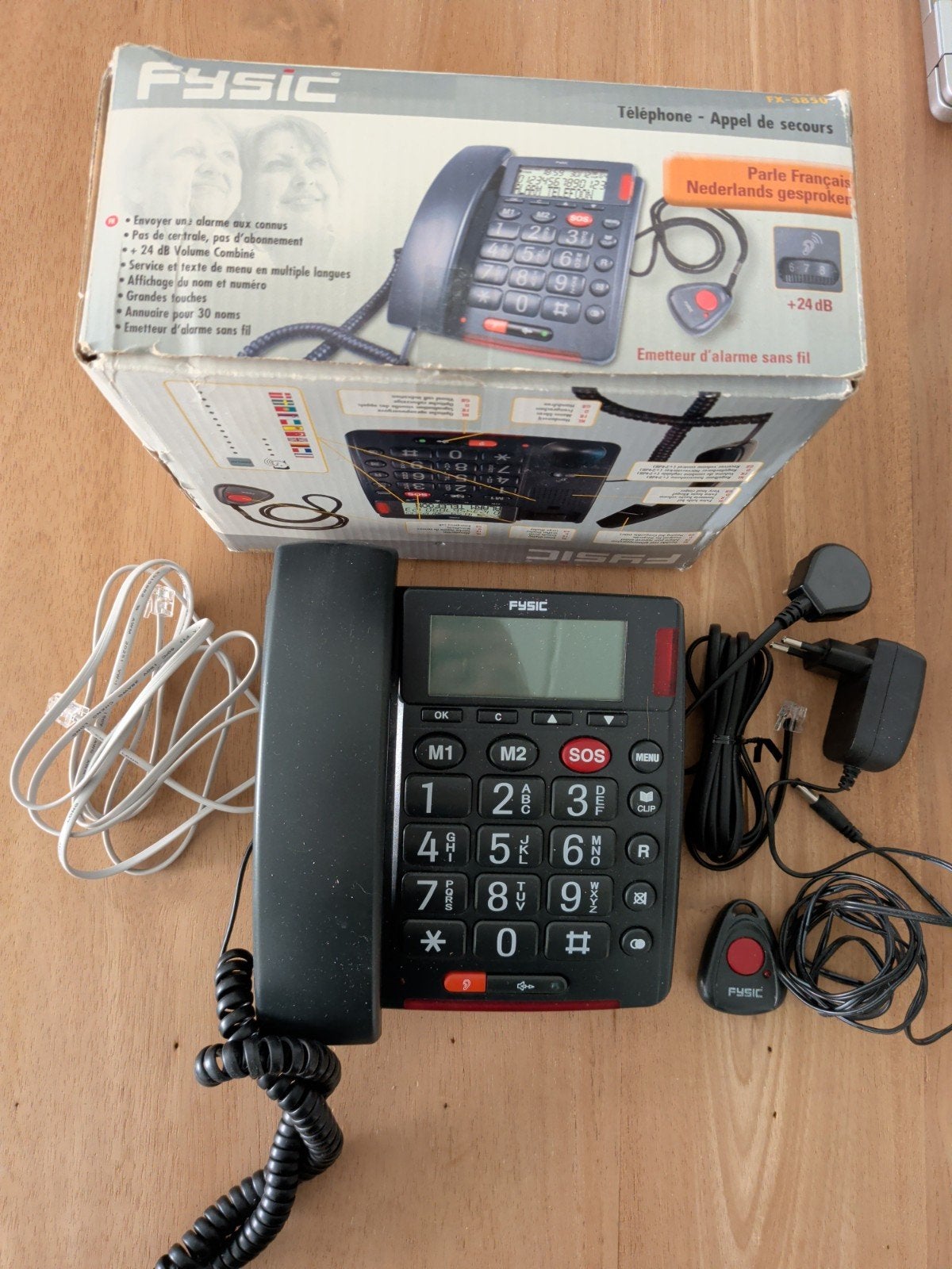 Fysic Senioren Telefoon met Alarmsysteem - Grote Toetsen, Telecommunicatie, Vaste telefoons | Handsets en Draadloos, Ophalen of Verzenden