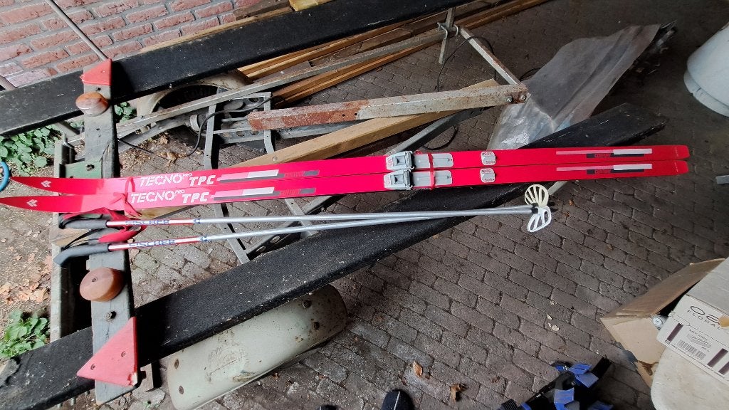 Langlaufski's Techno Pro met Fischer stokken, Ophalen, Ski's, Fischer, Gebruikt