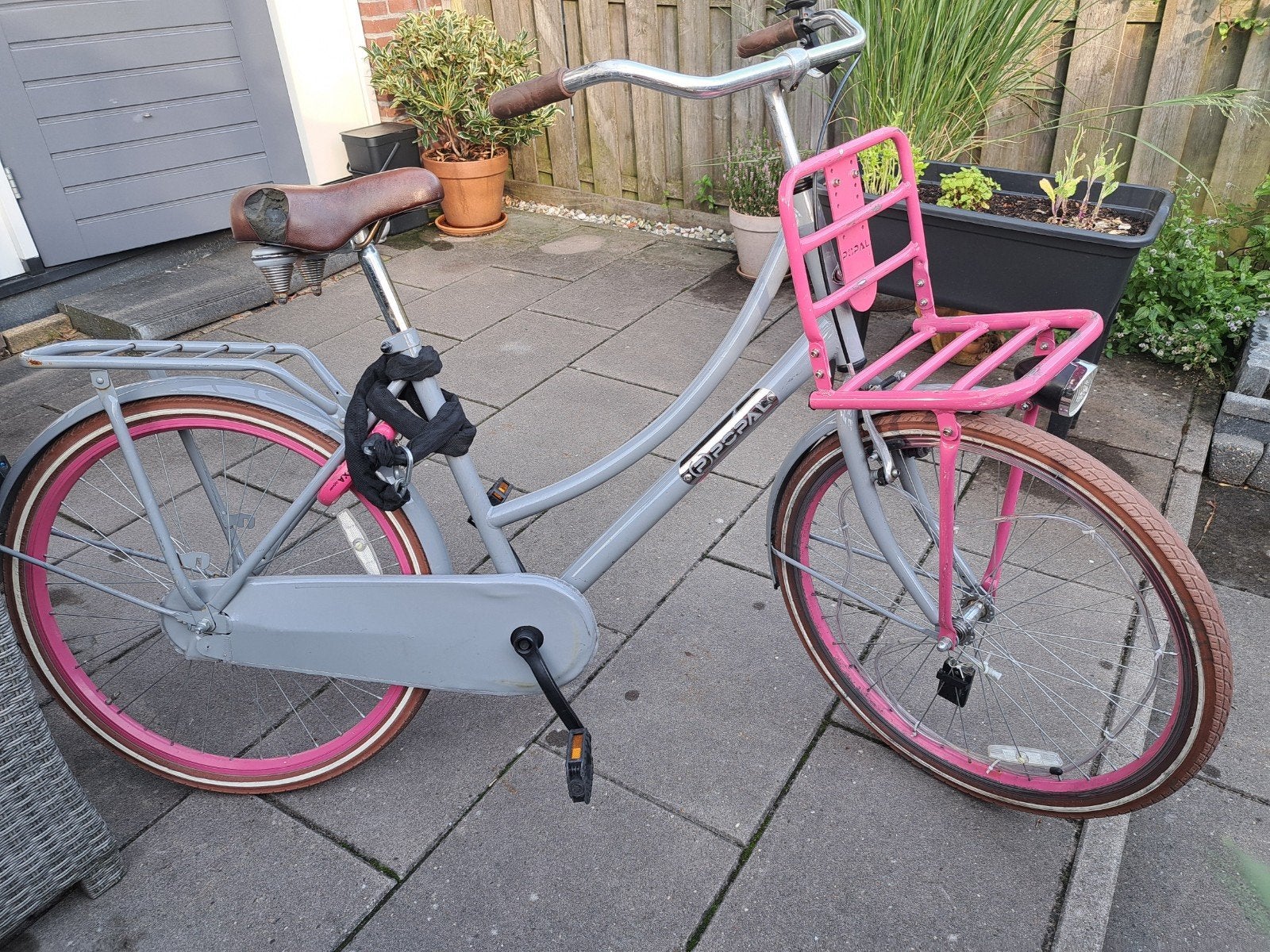 26 inch meisjes fiets, merk Popal., Fietsen en Brommers, Terugtraprem, Gebruikt, Handrem, Popal