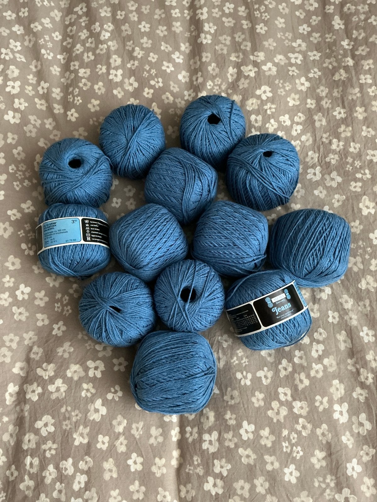 Hema Jeans Wol/Garen - Blauw (50% Katoen, 50% Acryl), Hobby en Vrije tijd, Ophalen of Verzenden, Zo goed als nieuw, Breien of Haken