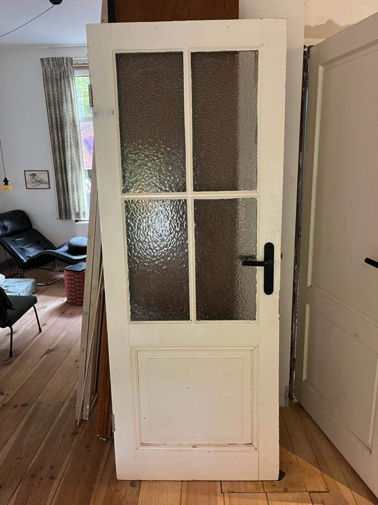 Antieke paneeldeur, Doe-het-zelf en Verbouw, Deuren en Horren, Ophalen, Gebruikt, Binnendeur, 200 tot 215 cm